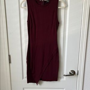 Burgundy form fitting dress